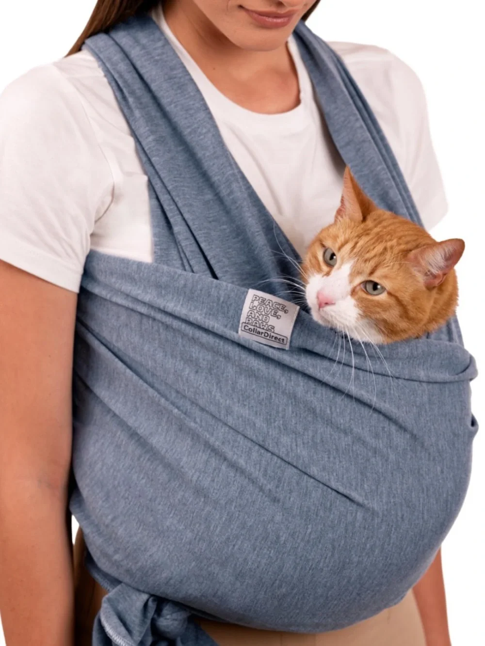 NWOT GRAY Cat Dog Carrier Hands-Free Pet Wrap